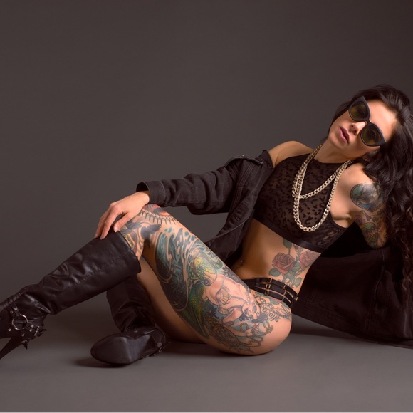 Yandy 2 piece black leopard print lingerie - Picture 3 of 7